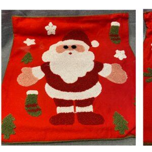 TWO CHRISTMAS PILLOW COVERS